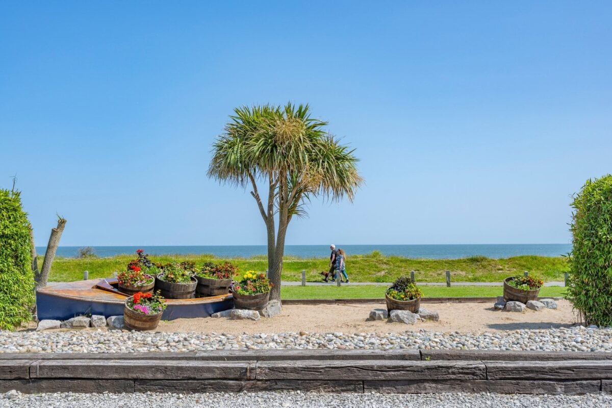 Beachfront area perfect for dog walking at The Beach Caravan Park, North Wales