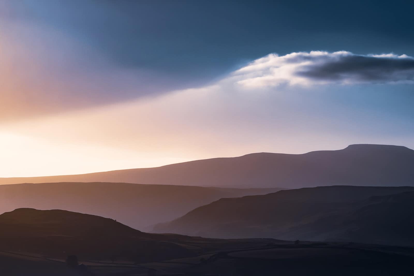 Summit plateau of the Yorkshire Three Peaks offering scenic views for dog walkers